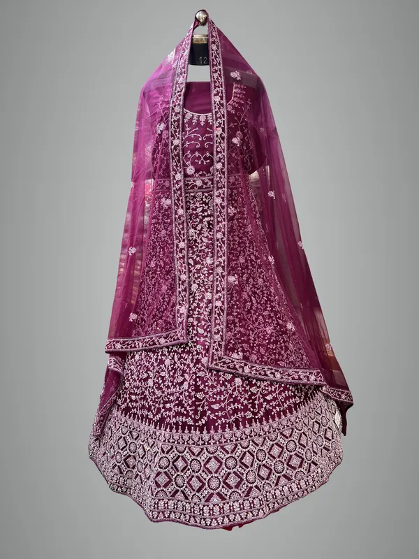 Purple_Net_Bridal_Lehenga_Choli_Set_With_Zari_Work