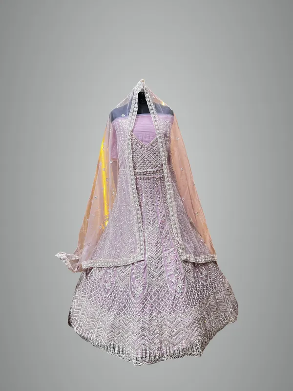 Lavender_Net_Lehenga_Choli_Set_With_Embellishments_And_Dupatta