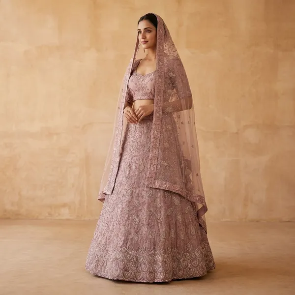Dusty_Pink_Net_Lehenga_Choli_Set_With_Embroidery_And_Dupatta