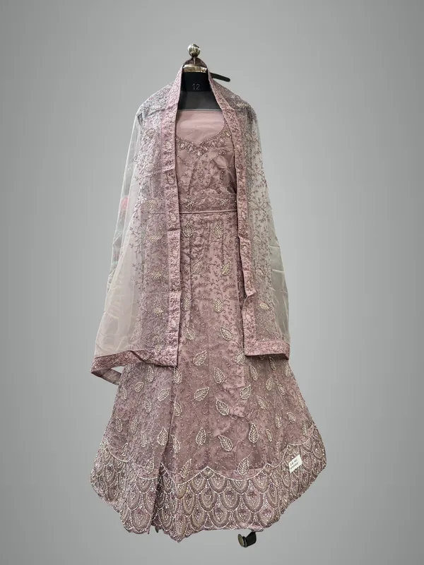 Dusty_Pink_Net_Lehenga_Choli_Set_With_Embroidery_And_Dupatta