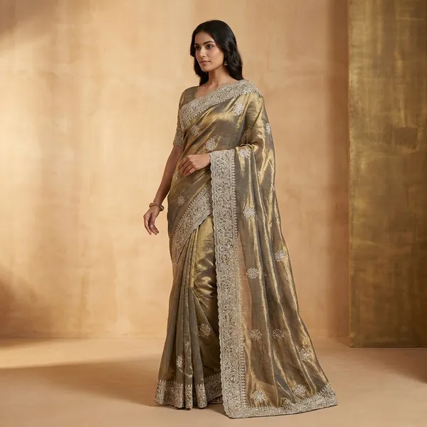 Grey_Fendi_Saree_With_Golden_Embroidered_Border
