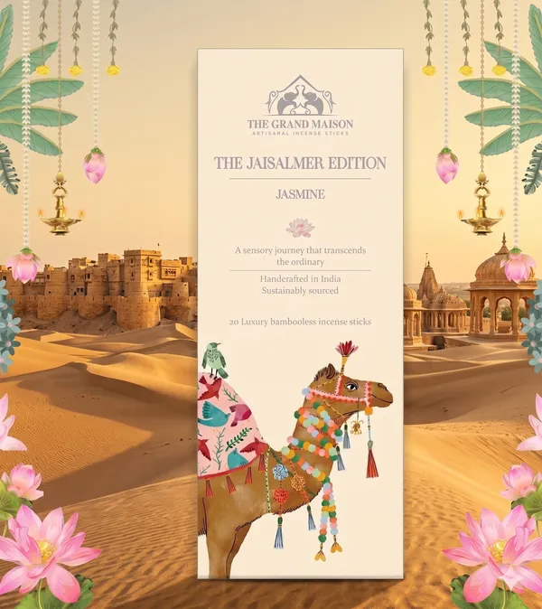 The_Grand_Maison_Jaisalmer_Edition_Jasmine_Luxury_organic_bambooless_incense_sticks_,20_sticks