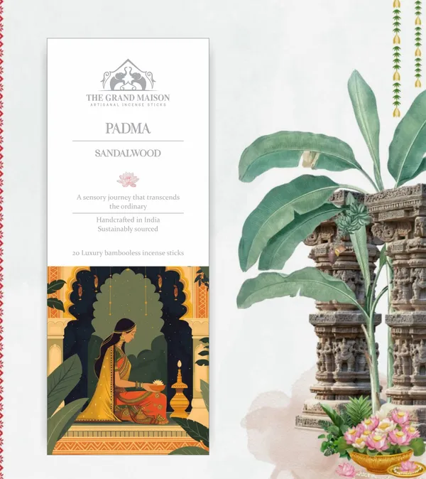 The_Grand_Maison_Padma_Sandalwood_Luxury_organic_bambooless_incense_sticks_,20_sticks