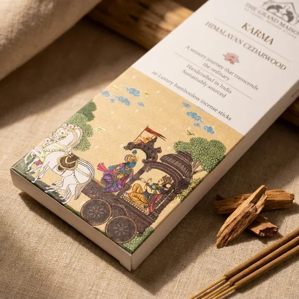 The_Grand_Maison_Karma_Himalayan_Cedarwood_Luxury_organic_bambooless_incense_sticks,20_sticks