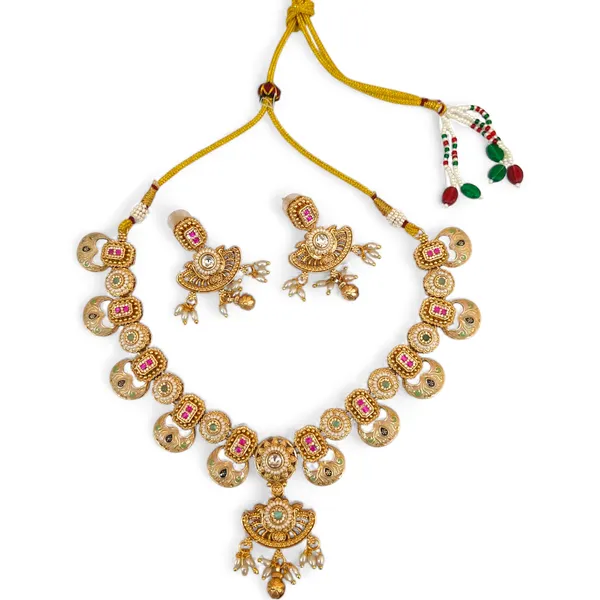 Antique_Gold-Plated_Ethnic_Jewelry_Set_for_Women_-_Traditional_Kundan-Style_Floral_Choker_Necklace_with_Matching_Earrings