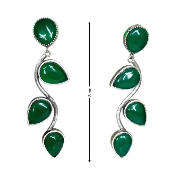 Green_German_Silver_Stone_Drop_Earrings_For_Women