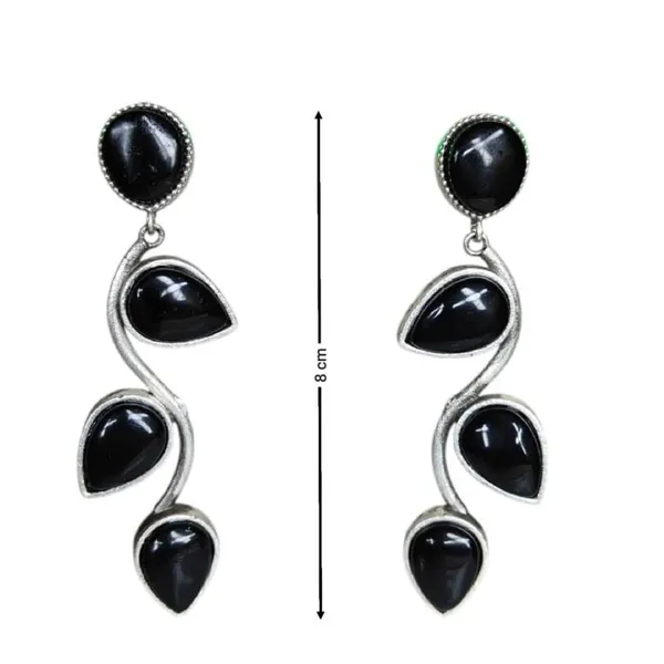 Black_German_Silver_Stone_Drop_Earrings_For_Women
