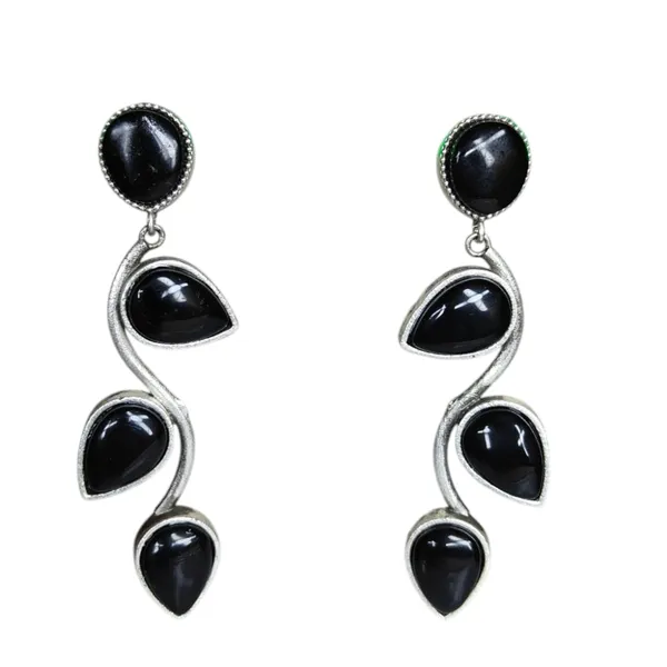 Black_German_Silver_Stone_Drop_Earrings_For_Women