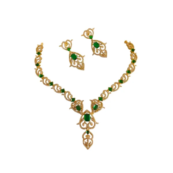 Green_American_Diamond_Necklace_Set_With_Dangler_Earrings_For_Women