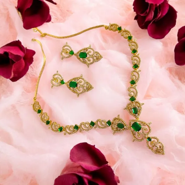 Green_American_Diamond_Necklace_Set_With_Dangler_Earrings_For_Women