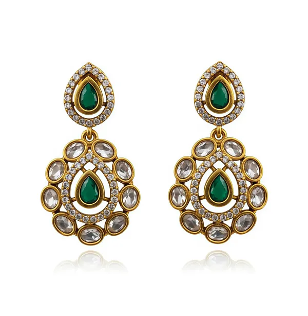 Emerald_Green_Gold_Plated_Crystal_Pendant_Necklace_Set_For_Women