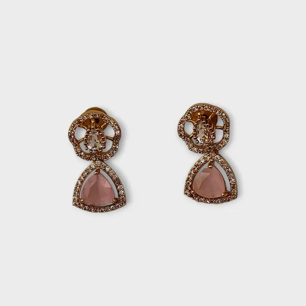 Elite_Pink_Gold_Plated_Necklace_And_Earrings_Set_For_Women