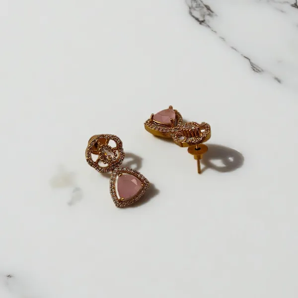 Elite_Pink_Gold_Plated_Necklace_And_Earrings_Set_For_Women