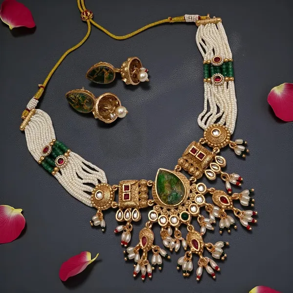 Green_Pearl_Choker_Necklace_Set_With_Jhumka_Earrings_For_Women