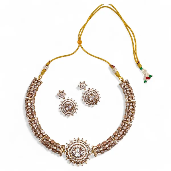 Choker_Necklace_Set_With_Earrings_For_Women
