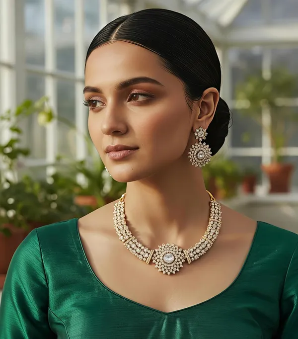 Choker_Necklace_Set_With_Earrings_For_Women