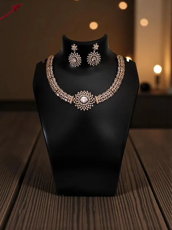 Choker_Necklace_Set_With_Earrings_For_Women
