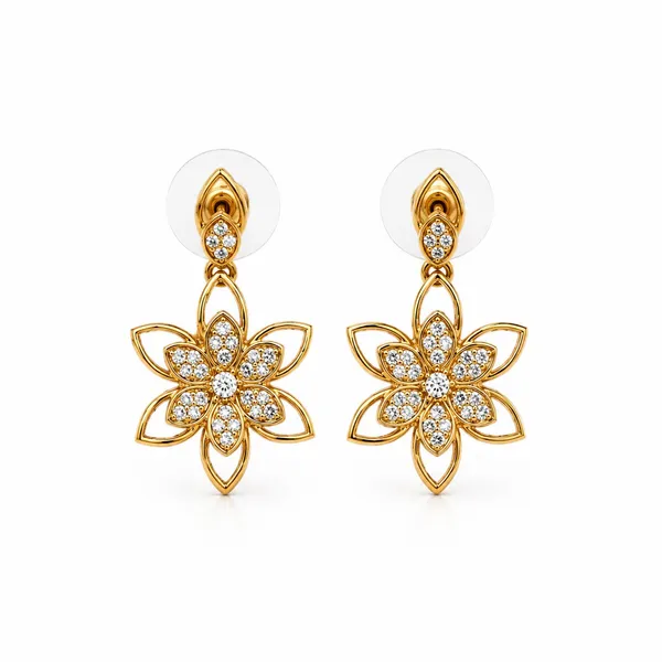 LJF_Gold_Plated_American_Diamonds_Necklace_Set_for_Women_and_Girls_|_Floral_CZ_Stone_Pendant_Necklace_with_Matching_Earrings