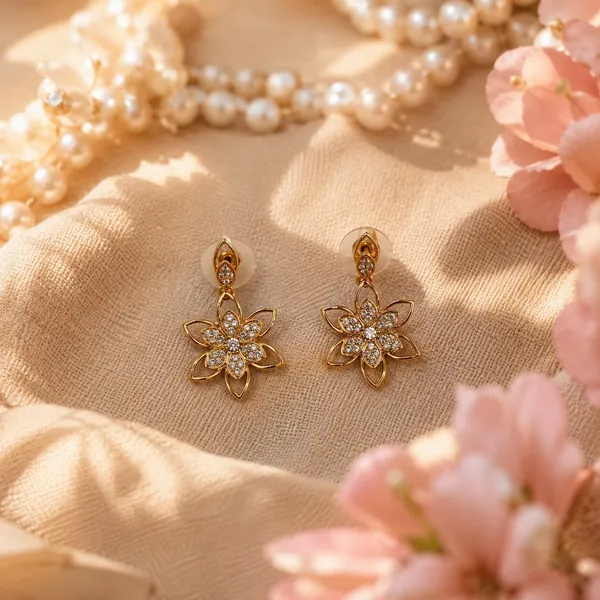 LJF_Gold_Plated_American_Diamonds_Necklace_Set_for_Women_and_Girls_|_Floral_CZ_Stone_Pendant_Necklace_with_Matching_Earrings