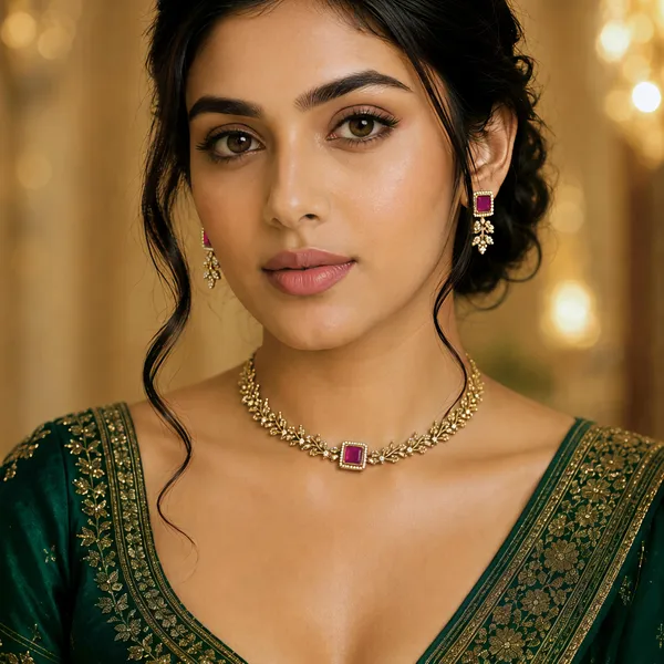 LJF_Gold_Plated_Indian_Choker_Necklace_Set_with_Ruby_red_Stone_and_Earrings_for_Women_and_Girls_|_Ethnic_Bollywood_Fashion_Jewelry_Gifts