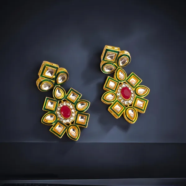 LJF_Green_Beaded_Kundan_Rajwadi_Bridal_Necklace_Set_with_Maang_Tikka_&_Earrings_for_Women_and_Girls|_Rani_Haar_Wedding_Necklace_Set