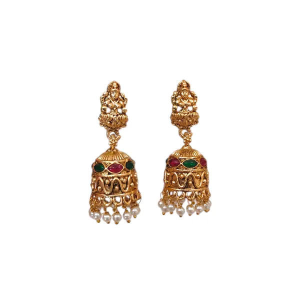 Traditional_Gold_Plated_Temple_Jewellery_Set_for_Women_|_Adjustable_Choker_Necklace_with_Jhumka_Earrings