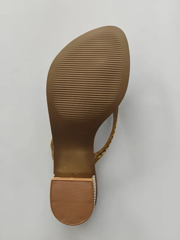Brown_Golden_Embellished_Flat_Sandals_For_Women_Stylish_Comfortable_Casual_Trendy_Wear