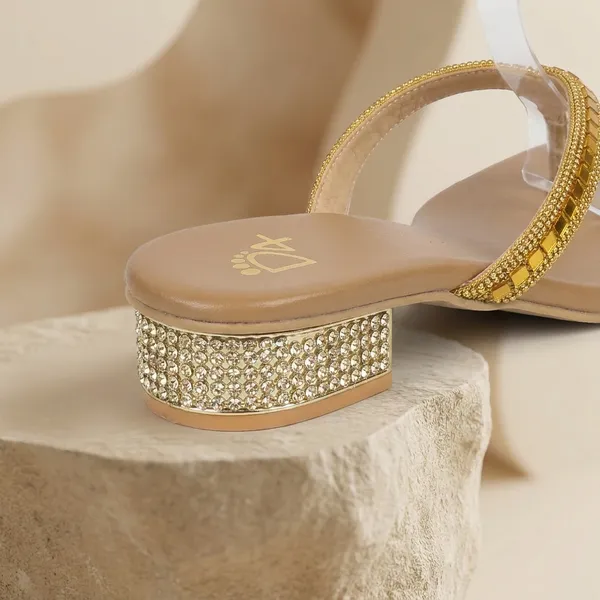 Golden_Embellished_Flip_Flop_Sandals_For_Women_Stylish_Comfortable_Casual_Wear