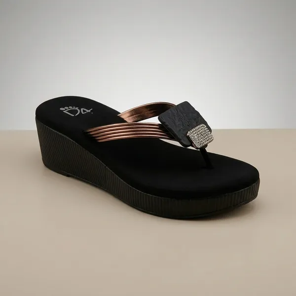 Womens_Black_Flip_Flops_Embellished_Strap_Comfortable_Stylish_Daily_Wear_Lightweight
