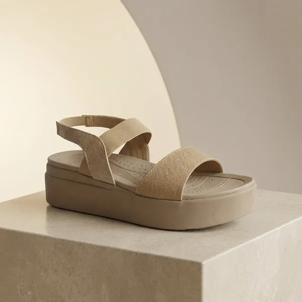 Womens_Beige_Platform_Sandals_Dual_Straps_Stylish_Comfortable_Daily_Wear_Textured