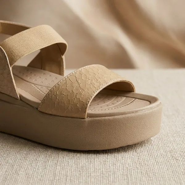 Womens_Beige_Platform_Sandals_Dual_Straps_Stylish_Comfortable_Daily_Wear_Textured