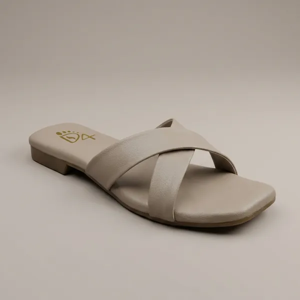 Grey_Cross_Strap_Slide_Sandals_For_Women_Stylish_Comfortable_Daily_Wear_Trendy