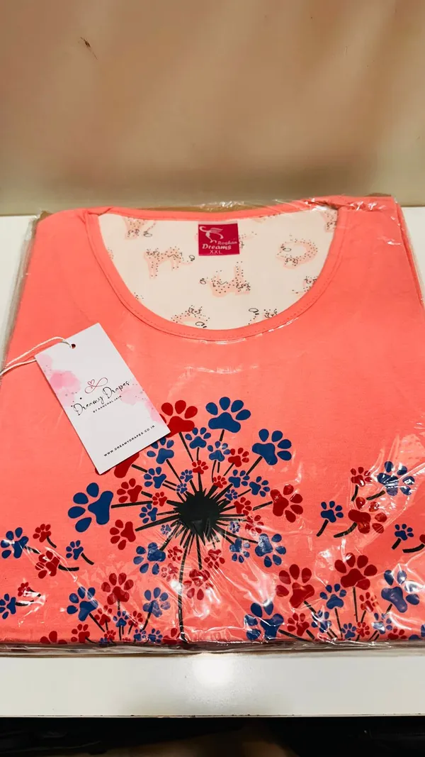 Coral_Hosiery_Floral_Short_Nighty_For_Women