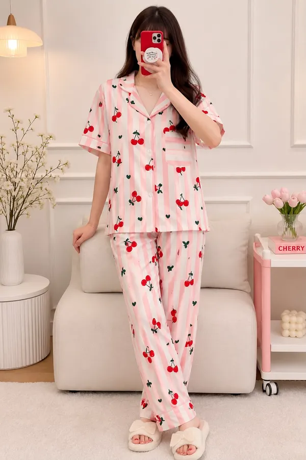 Pink_Crush_Cotton_Cherry_Print_Shirt_And_Pants_Sleepwear_Set_For_Women