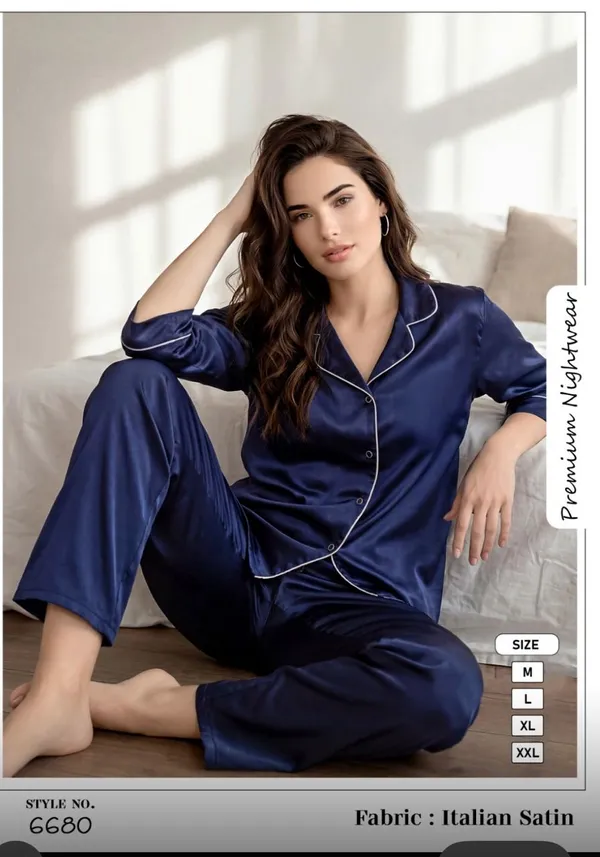 Navy_Blue_Italian_Satin_Relaxed_Fit_Pajama_Set_For_Women