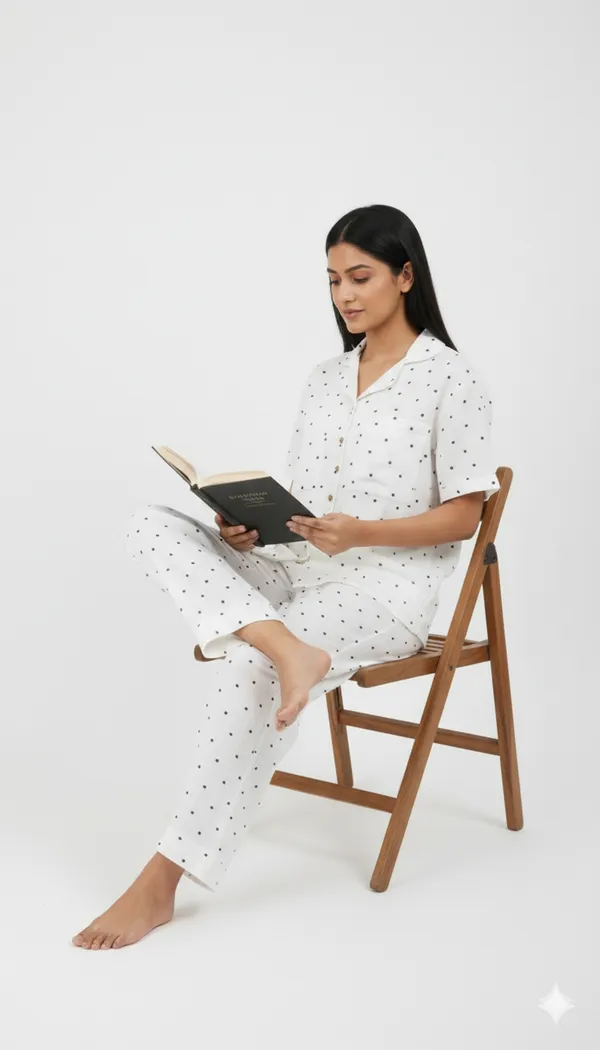Ivory_Mul_Cotton_Heart_Print_Braless_Pajama_Set_For_Women