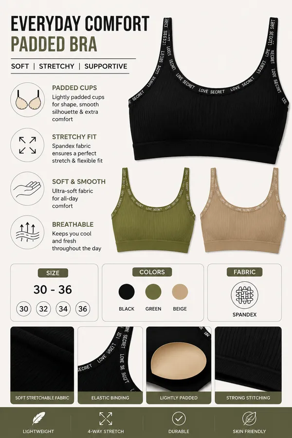 Black_Spandex_Padded_Comfort_Bra_for_Women