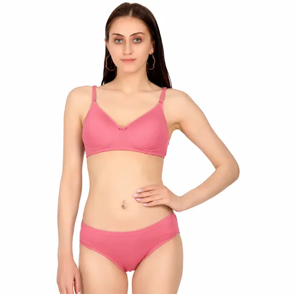 Beige_And_Pink_Bra_And_Panty_Set_For_Women