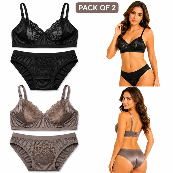 Magenta_Satin_Lace_Lingerie_Set_for_Women