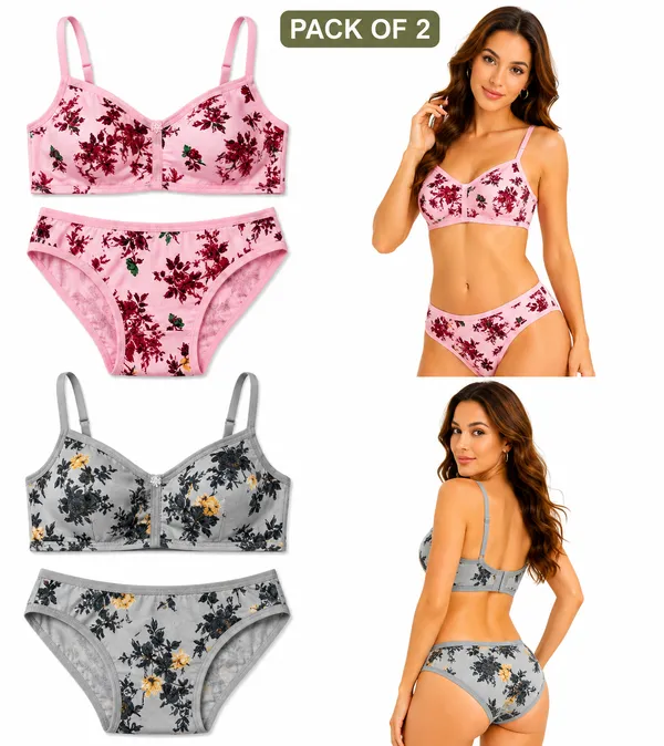 Pink_And_Grey_Cotton_Floral_Bra_And_Panty_Set_for_Women