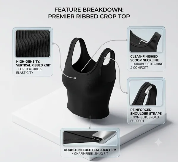 Women_Cotton_Padded_Ribbed_Black_Crop_Top