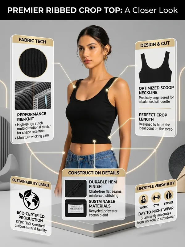 Women_Cotton_Padded_Ribbed_Black_Crop_Top