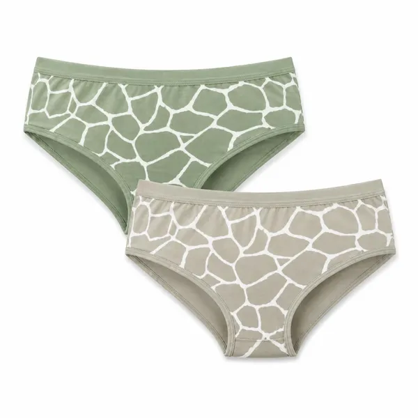 SOFTSWAY_Women's_Cotton_Hipster_Panties_Pack_of_2_|_Soft_Breathable_Printed_Underwear_|_Mid_Rise_Full_Coverage_Stretch_Panty_for_Women_&_Girls_|_Green_&_Khaki_|_Size_XL
