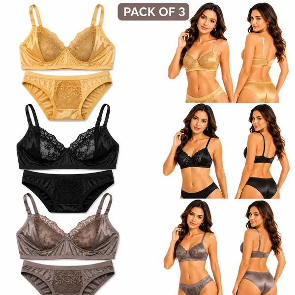 Magenta_Satin_Lace_Lingerie_Set_for_Women