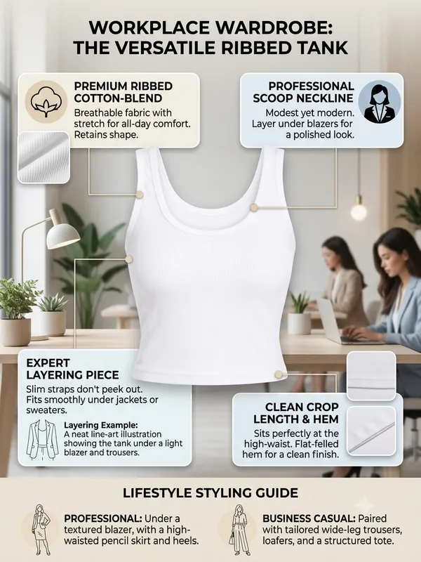 Women_Cotton_Padded_Ribbed_White_Crop_Top