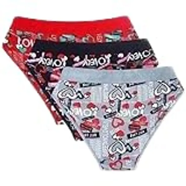 SOFTSWAY_Women_Hipster_Panty_Pack_of_3_|_Soft_Breathable_Love_Print_Solid_Panties_|_Full_Back_Coverage_Mid_Waist_Comfortable_Everyday_Innerwear_(Colors-_Red,_Black_and_Grey)_(M)