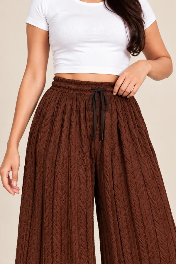 Brown_khajoori_kniting_Lycra_Sarinaa_Pleated_Trouser_For_Women