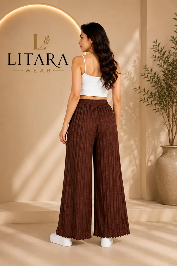 Brown_khajoori_kniting_Lycra_Sarinaa_Pleated_Trouser_For_Women