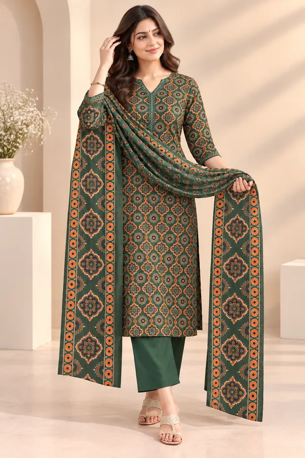 Akriti_oreng_reyon_kurti_set