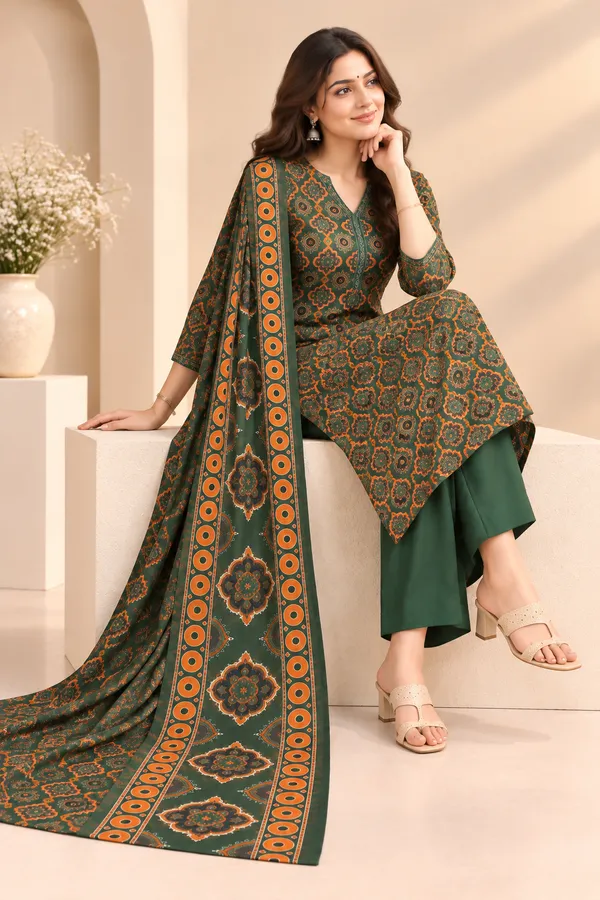 Akriti_oreng_reyon_kurti_set